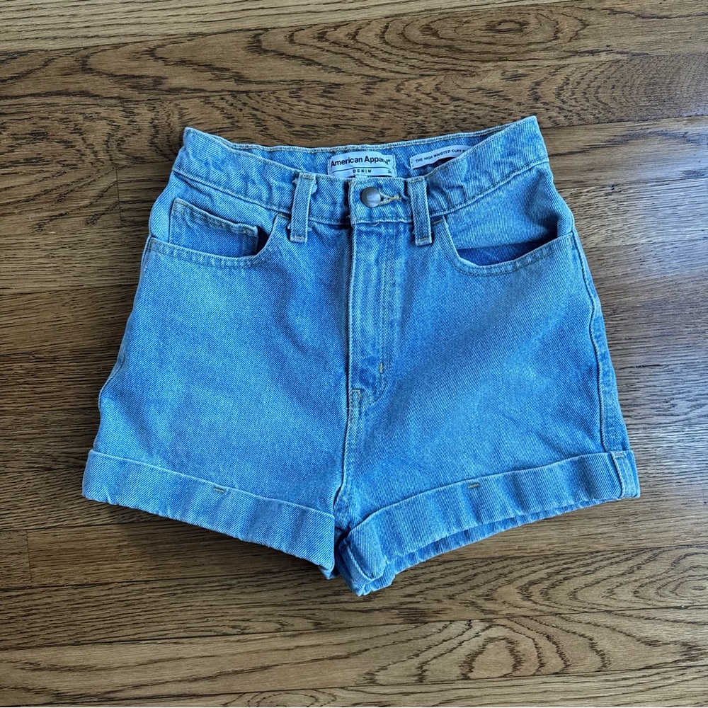 American Apparel Light Blue Jean Shorts